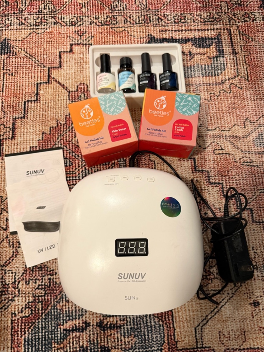 Gel Nail Lamp + Primer + Colors